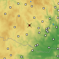 Nearby Forecast Locations - Třebíč - mapa